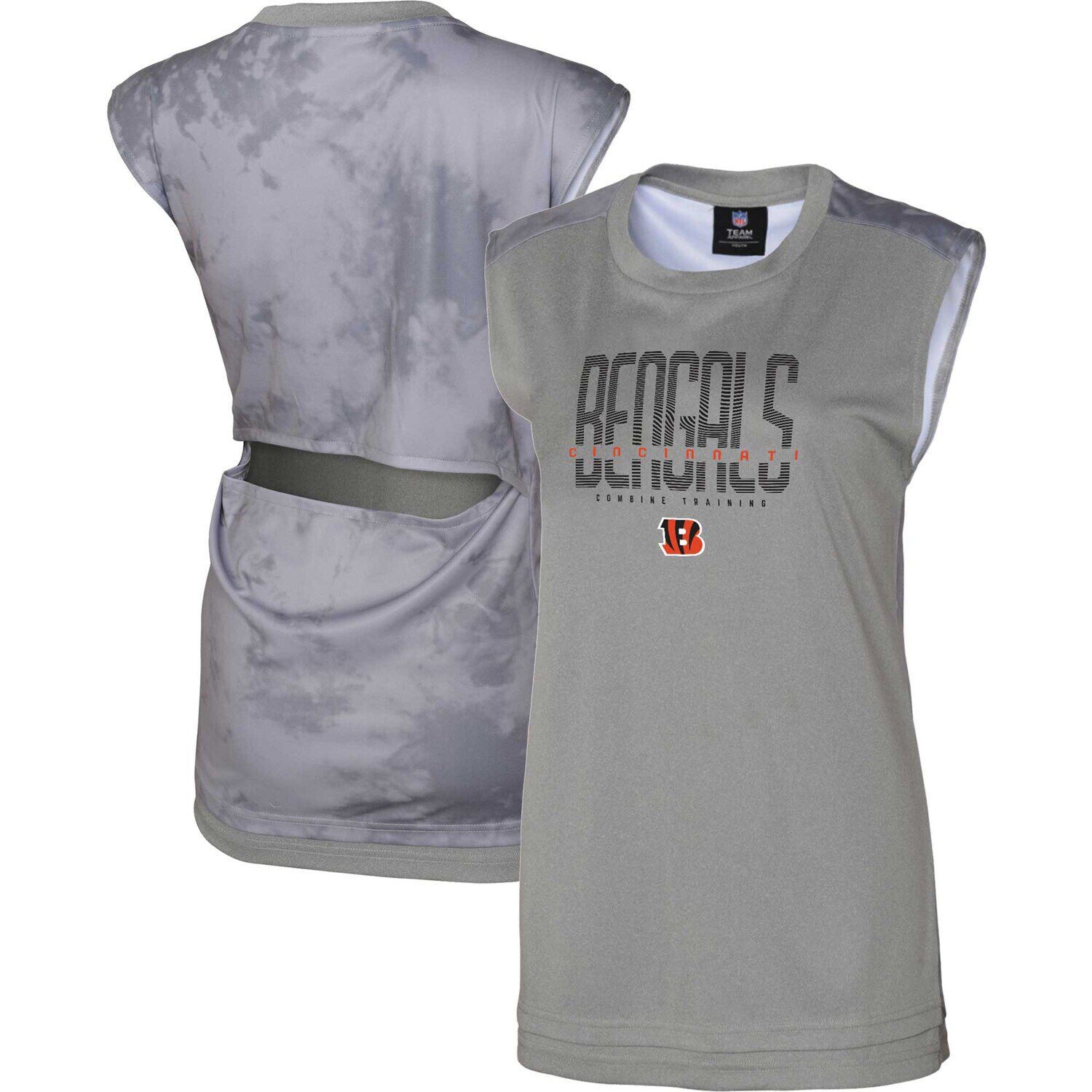 

Женская серая майка Cincinnati Bengals No Sweat Outerstuff, Серый, Женская серая майка Cincinnati Bengals No Sweat Outerstuff