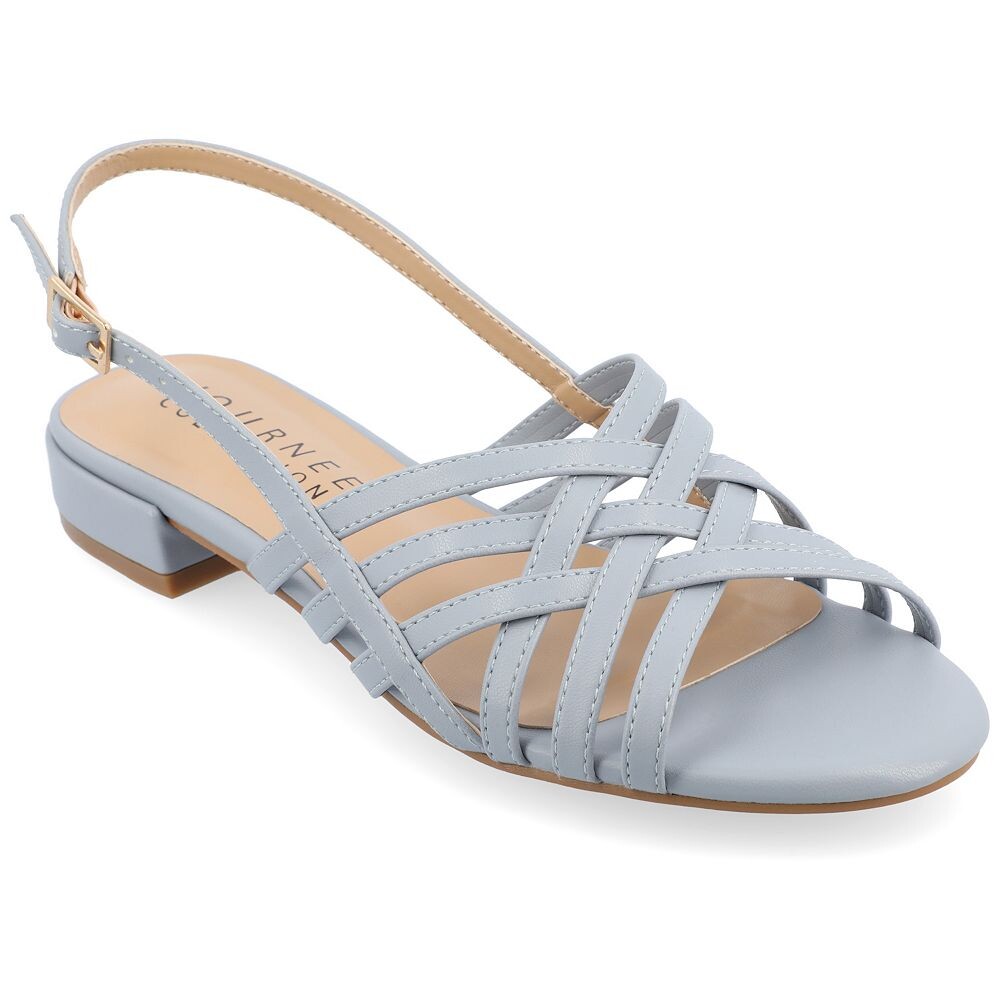 

Женские плетеные сандалии из искусственной кожи Journee Collection Cassandra Tru Comfort Tru Comfort, синий