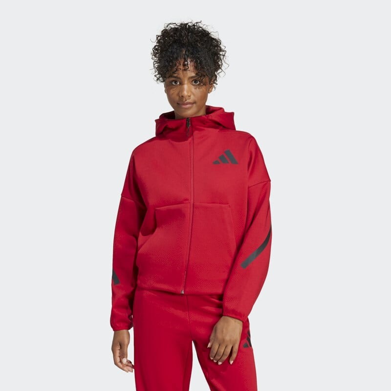 

Женская толстовка с капюшоном zne Adidas, красный