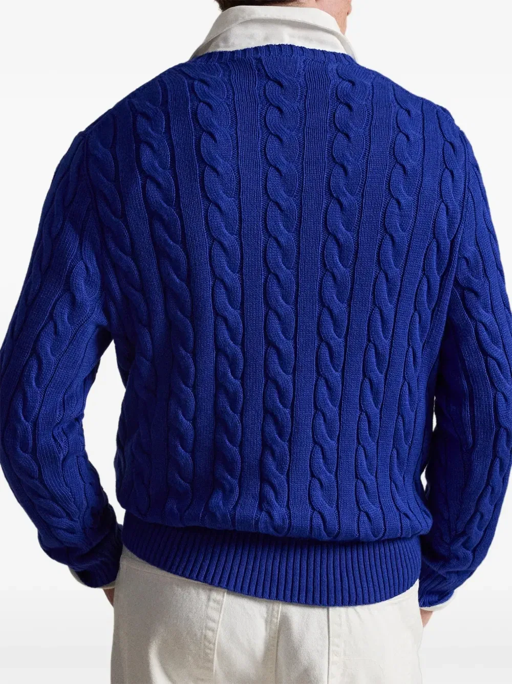 Свитер Polo Ralph Lauren Cable-knit Pony, синий — фото 4