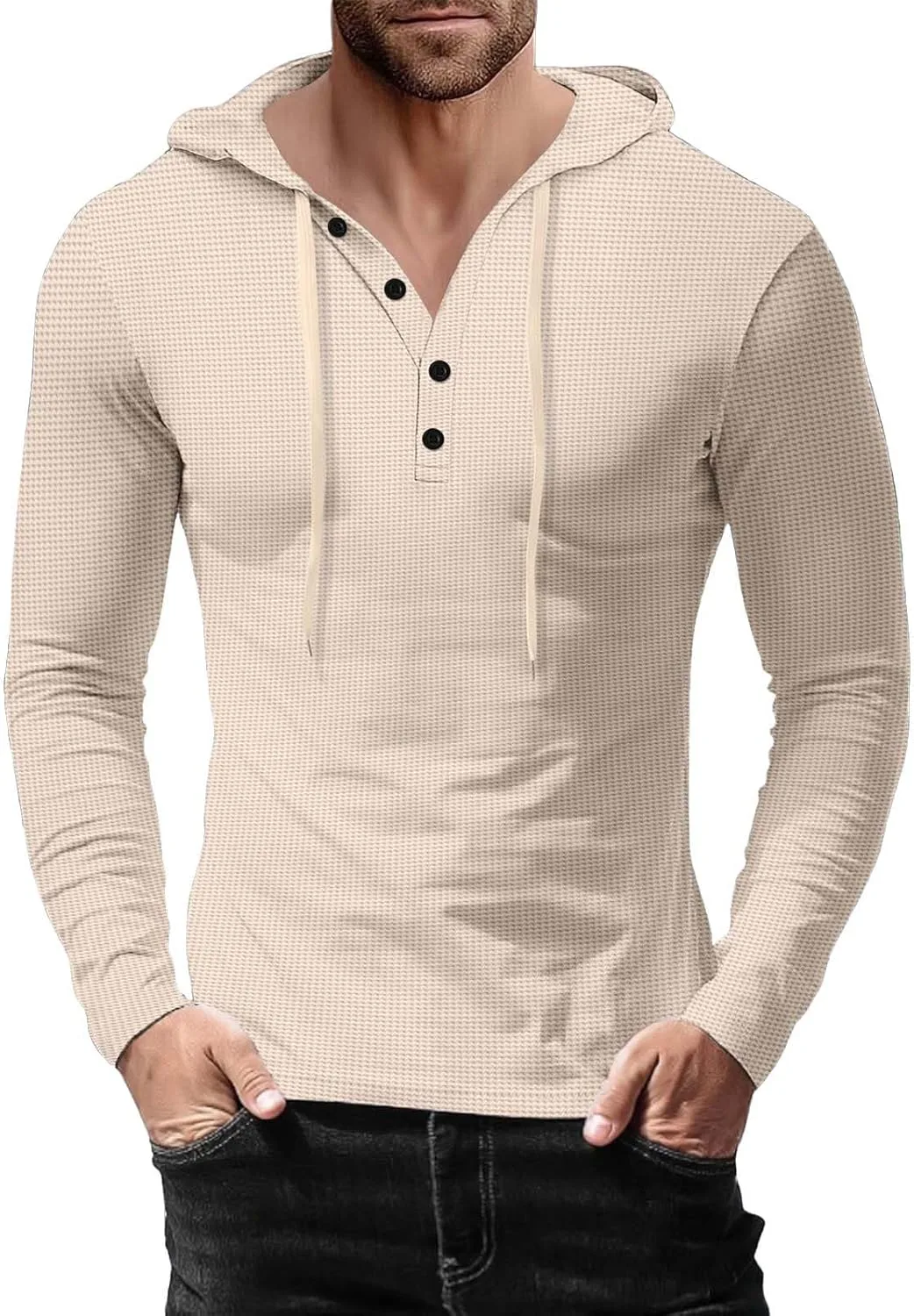 

Мужская толстовка с капюшоном waffle knit xoxingysm