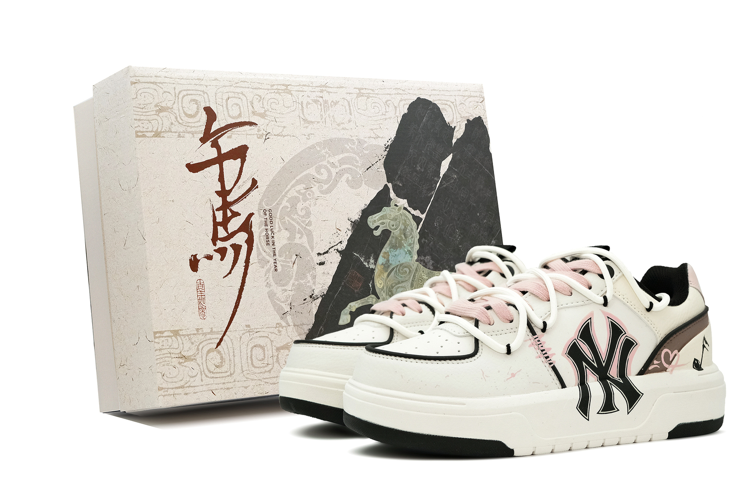 

MLB Кроссовки для скейтбординга Chunky Liner Unisex Pink