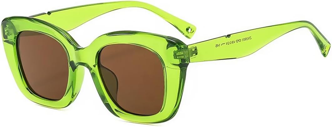 

Солнцезащитные очки с защитой от УФ-излучения UV400 | Толстая оправа с леопардовым принтом | Линзы конфетных цветов для занятий спортом на открытом воздухе и вождения LXLHWN, Green Brown