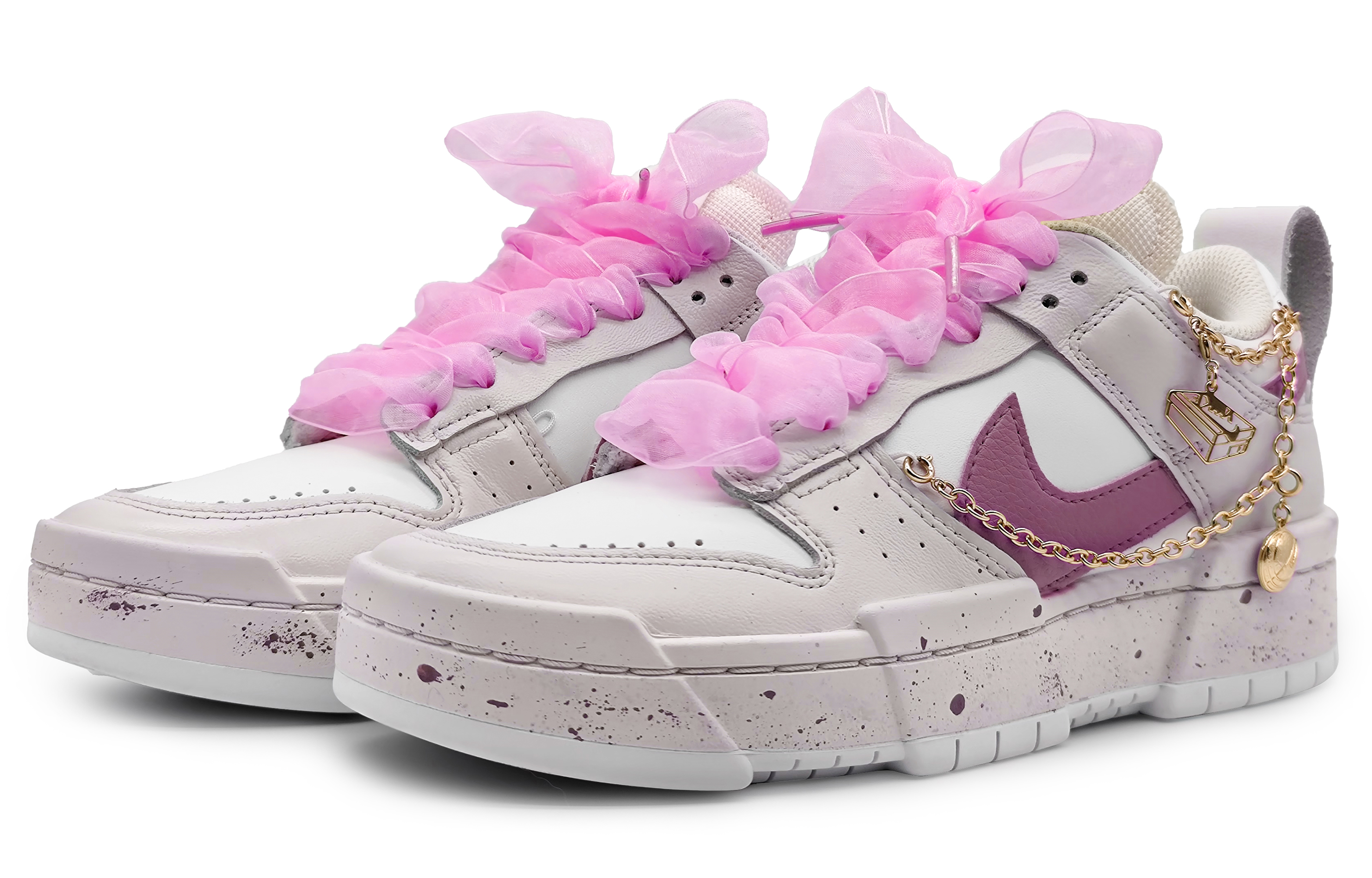 

Кроссовки Nike Dunk Skateboard Shoes Women's Low-Top Pink/White