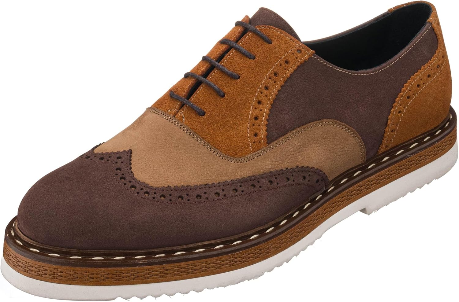 

Мужские оксфорды DALGALA из нубука коричневого и светло-коричневого цветов, ручной работы, легкие, с шнуровкой, повседневная обувь для мужчин