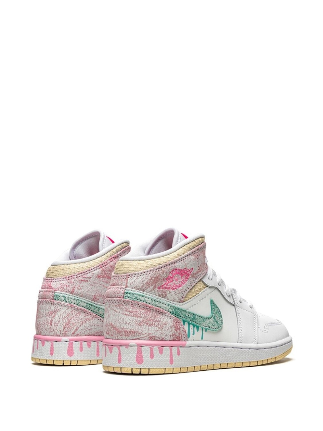 Jordan Kids кроссовки Air Jordan 1 Mid SE (GS), белый — фото 2