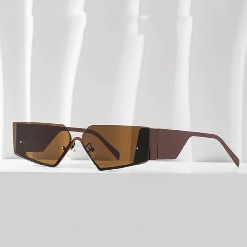 

Солнцезащитные очки 2027 года в металлической оправе, без оправы, с широкими дужками, винтажные, для женщин и мужчин, солнцезащитные очки UV400 MTZJH, Green