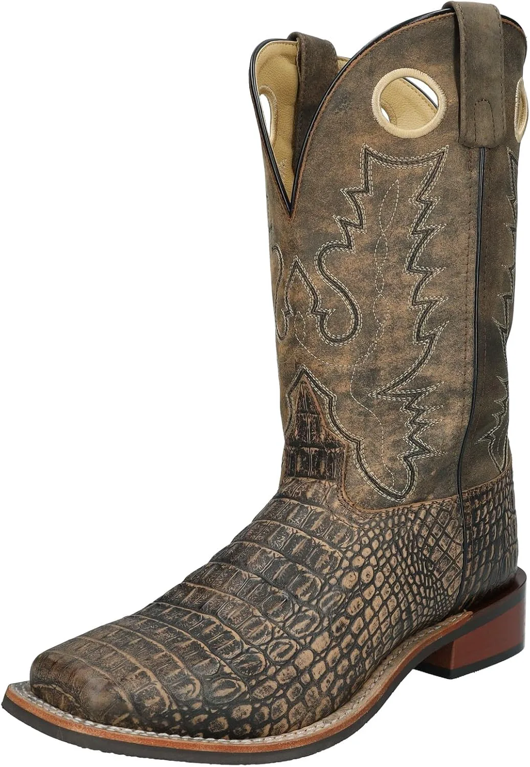 Мужские вестерн-бежевые сапоги Smoky Mountain Gator Smoky Mountain Boots, черный/коричневый