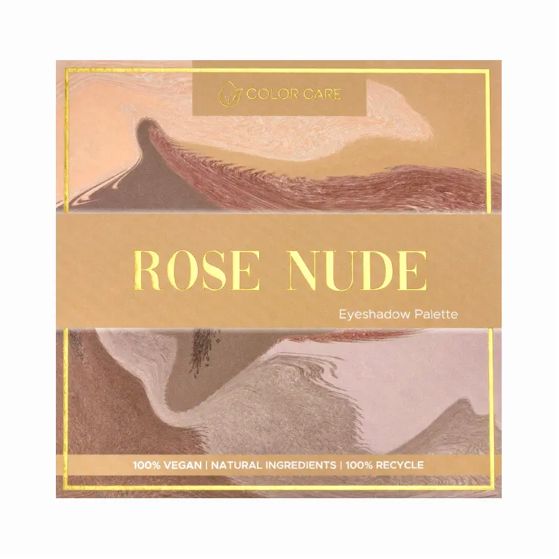 Веганская палетка теней для век Color Care Rose Nude, 22,5 гр — фото 4