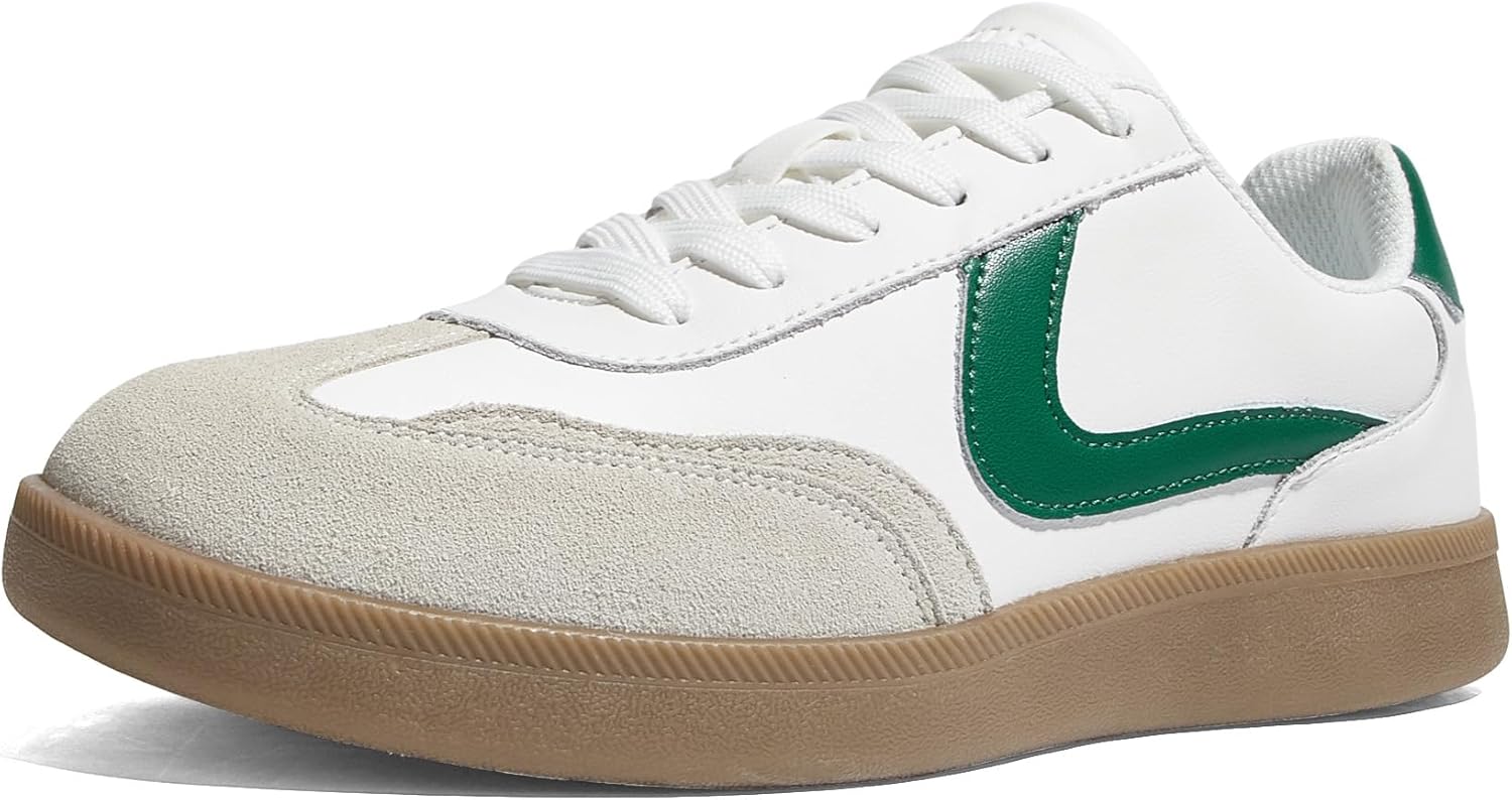 

Мужские модные кроссовки LUCKY STEP Ретро, повседневные, дышащие, для ходьбы, классические, удобные, стильные беговые кроссовки, белый/зеленый/серый