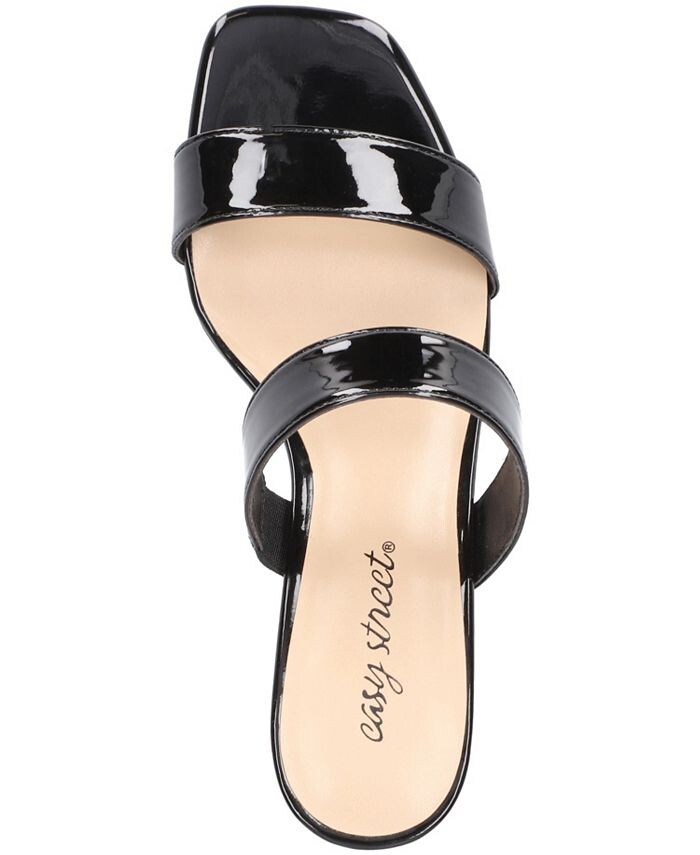 Женские босоножки без шнуровки Clovelle на блочном каблуке Easy Street, цвет Black Patent — фото 4