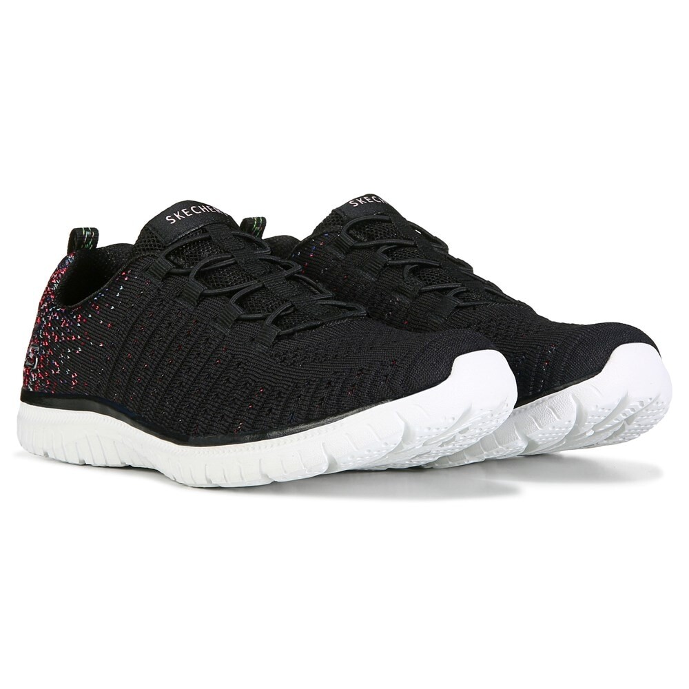 Женские прогулочные кроссовки Virtue среднего/широкого размера Skechers, черный