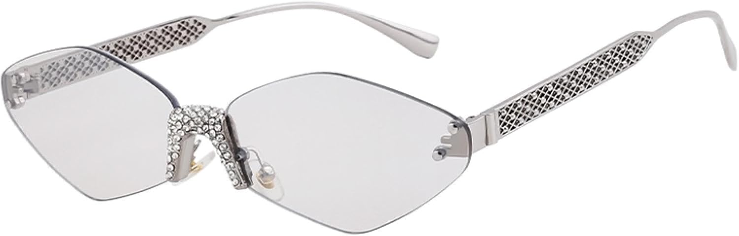 

Солнцезащитные очки с защитой от УФ-излучения UV400 | Маленькая металлическая оправа | Для женщин и мужчин | Для занятий спортом на открытом воздухе и вождения DSVIGF, C6whitesliver