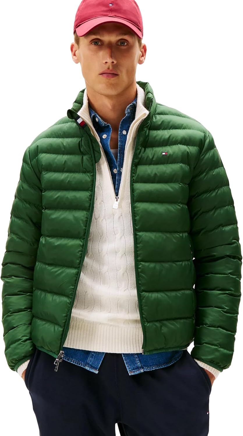 Мужская утепленная пуховая куртка TOMMY HILFIGER с возможностью упаковки, Deep Evergreen — фото 2