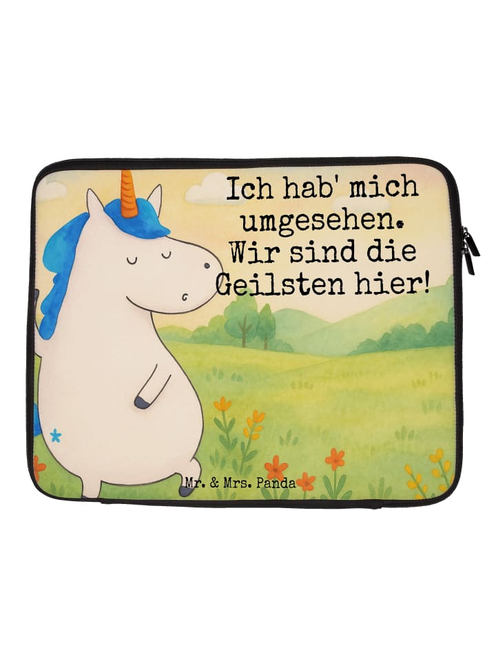 

Mr. & Mrs. Panda Сумка для ноутбука с изображением единорога и надписью белого цвета
