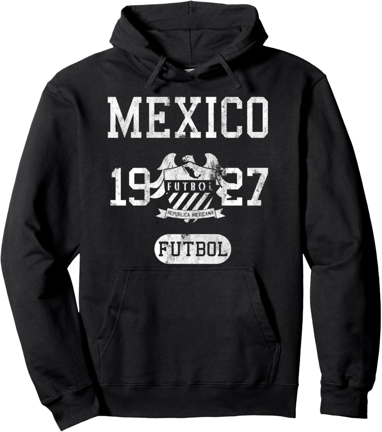 

Футбольная толстовка Mexico 1927 с крупным жирным текстом Trendy Apparel, черный