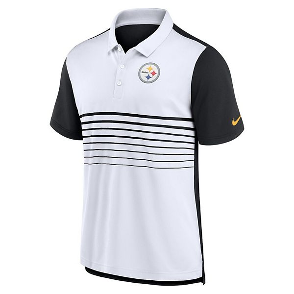 Мужская черно-белая мода performance polo Pittsburgh Steelers Nike — фото 3