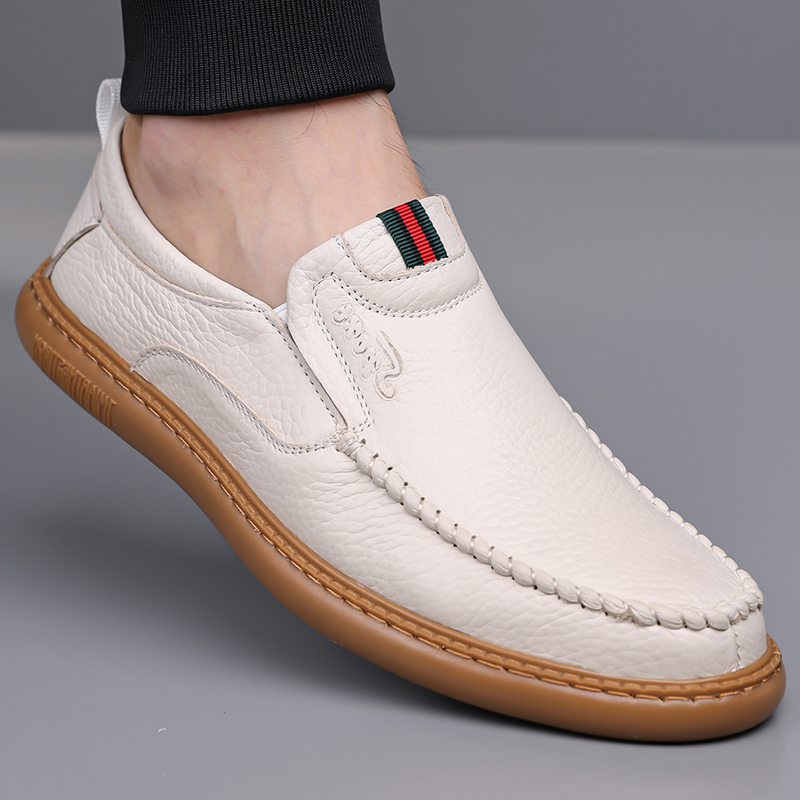 Повседневные кожаные туфли мужские Low top PTLS, белый — фото 4