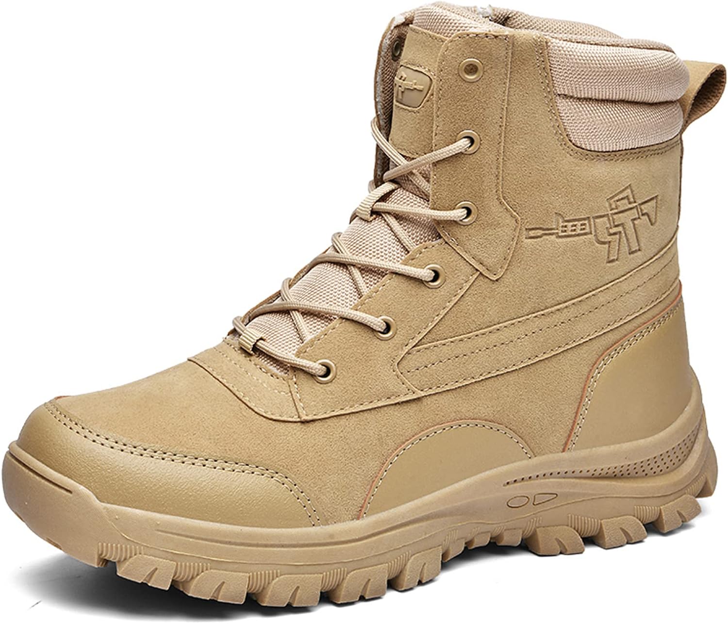 

Мужские тактические военные ботинки Eliogn Боевое снаряжение для активного отдыха Кожаные легкие пустынные ботинки, Sand