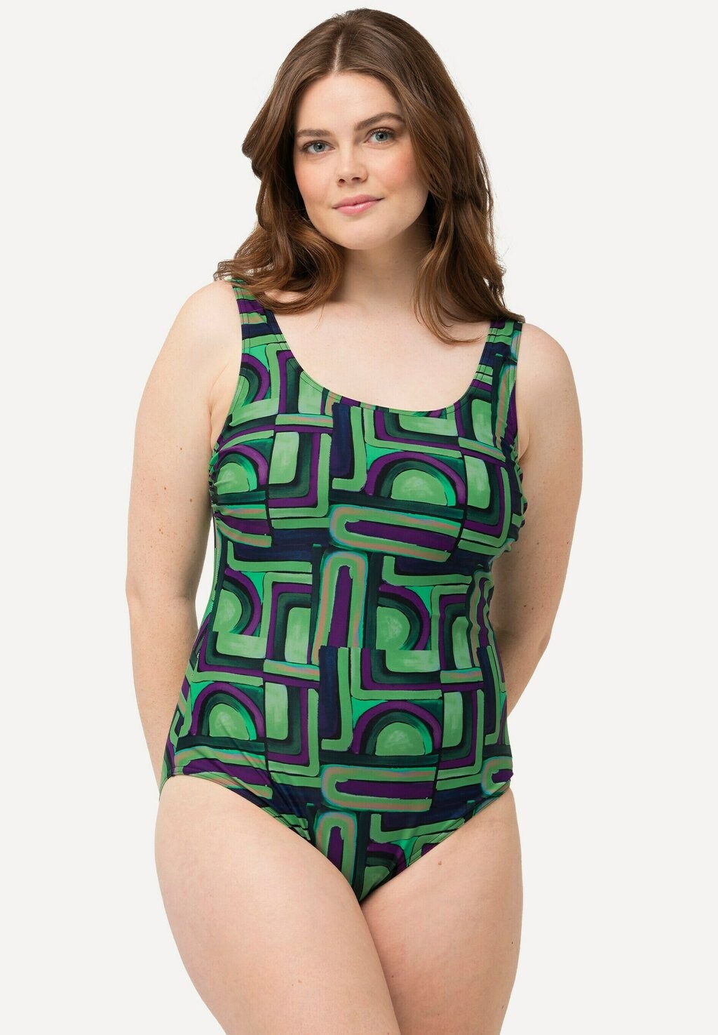 

Купальник GEOMETRIC PRINT CUPLESS Ulla Popken, зеленый