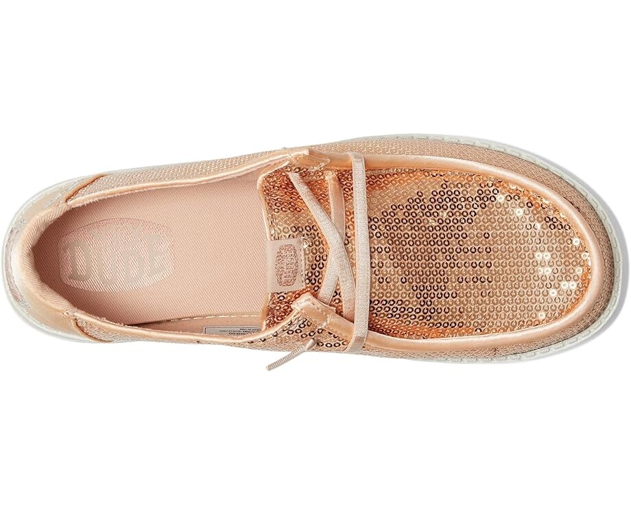 Лоферы Hey Dude Wendy Disco Sequin, цвет Blush — фото 2