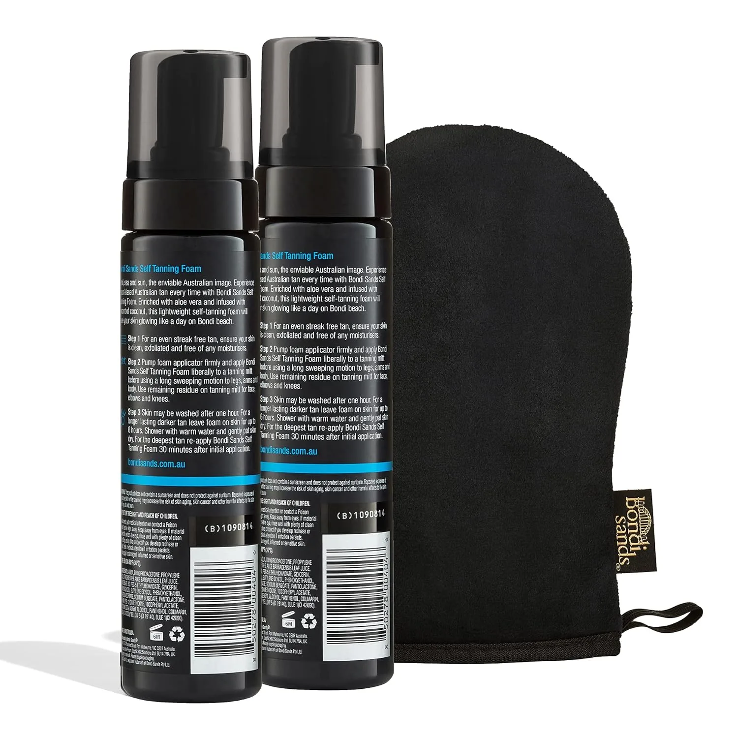 Набор для автозагара Bondi Sands Dark Self Tanning Foam Value Kit | Включает 2 легких пены для автозагара + 1 перчатку для безупречного результата — фото 2