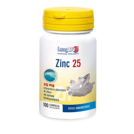 

Цинк 25 LongLife 100 делимых таблеток Longlife Srl