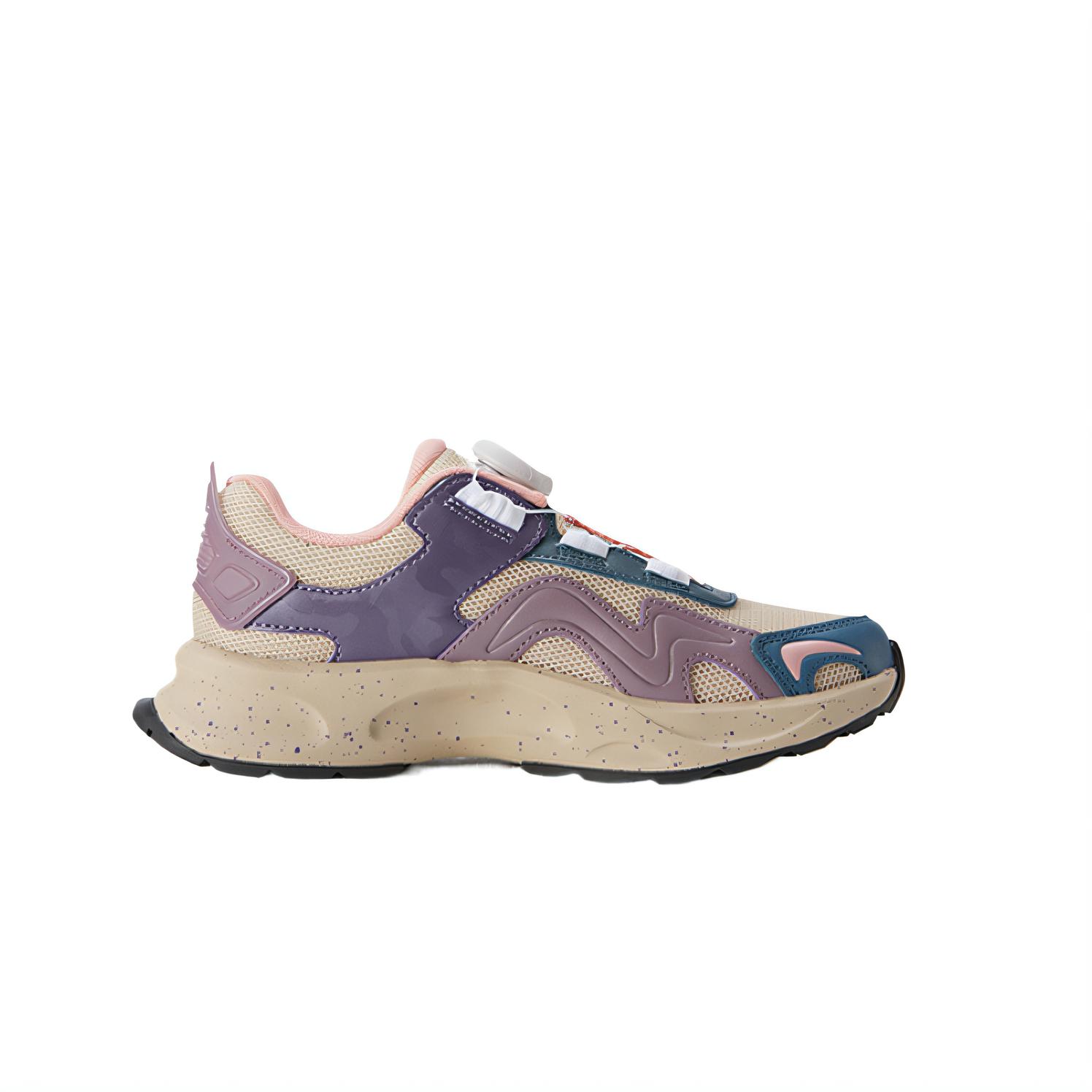 FILA KIDS Амортизирующие нескользящие низкие детские уличные кроссовки beige/collegiate purple kids — фото 2