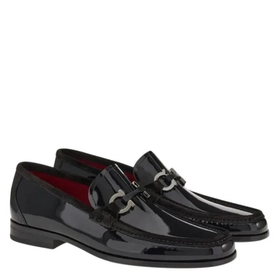Туфли-лодочки на ремешке Ferragamo Ladies Briget 55 Gancini в цвете Tyron Turquoise, черный — фото 2