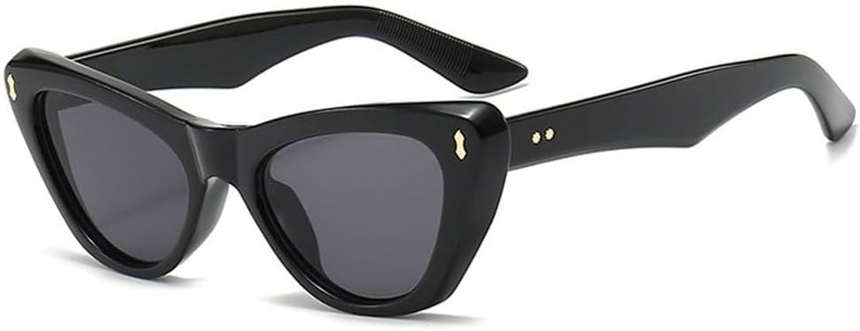 

Мужские солнцезащитные очки «кошачий глаз» в стиле ретро с заклепками, оранжево-голубые оттенки, защита от ультрафиолета UV400, модные женские солнцезащитные очки SKFGNX, Black Gray