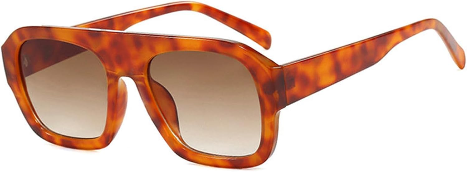 

Солнцезащитные очки Helena в стиле ретро с плоской верхней частью, квадратные, женские, модные, градиентные, с защитой от УФ-излучения UV400, мужские, панк, пилотные, S68, C4