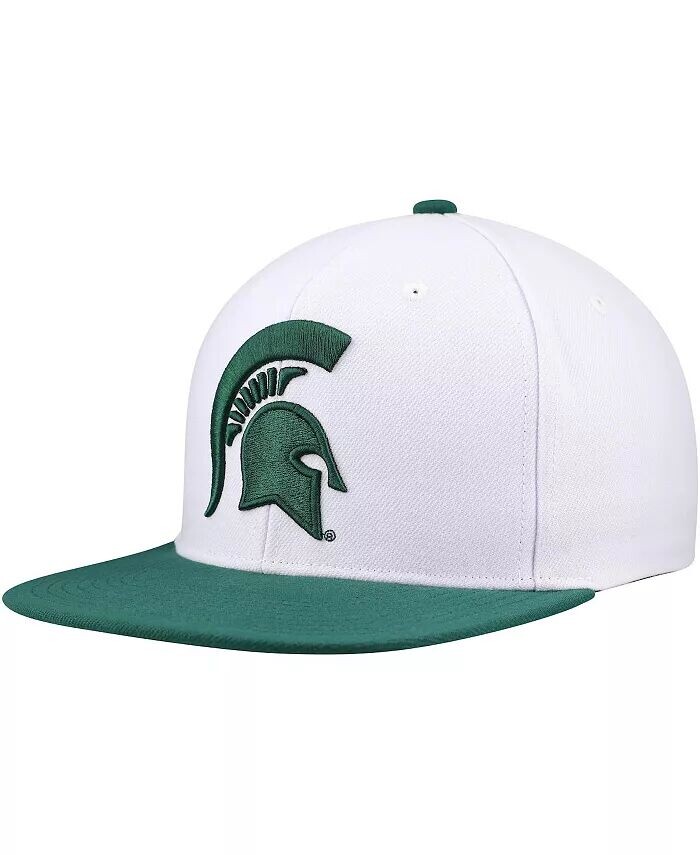 

Мужская бело-зеленая кепка Michigan State Spartans 2-Tone 2.0 Snapback Mitchell & Ness, белый