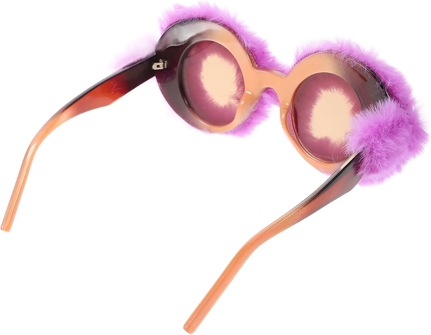 

Мягкие плюшевые солнцезащитные очки LIFKOME, пушистые круглые очки, уникальные модные аксессуары для вечеринок и фестивалей, подарки для женщин и мужчин, Violet