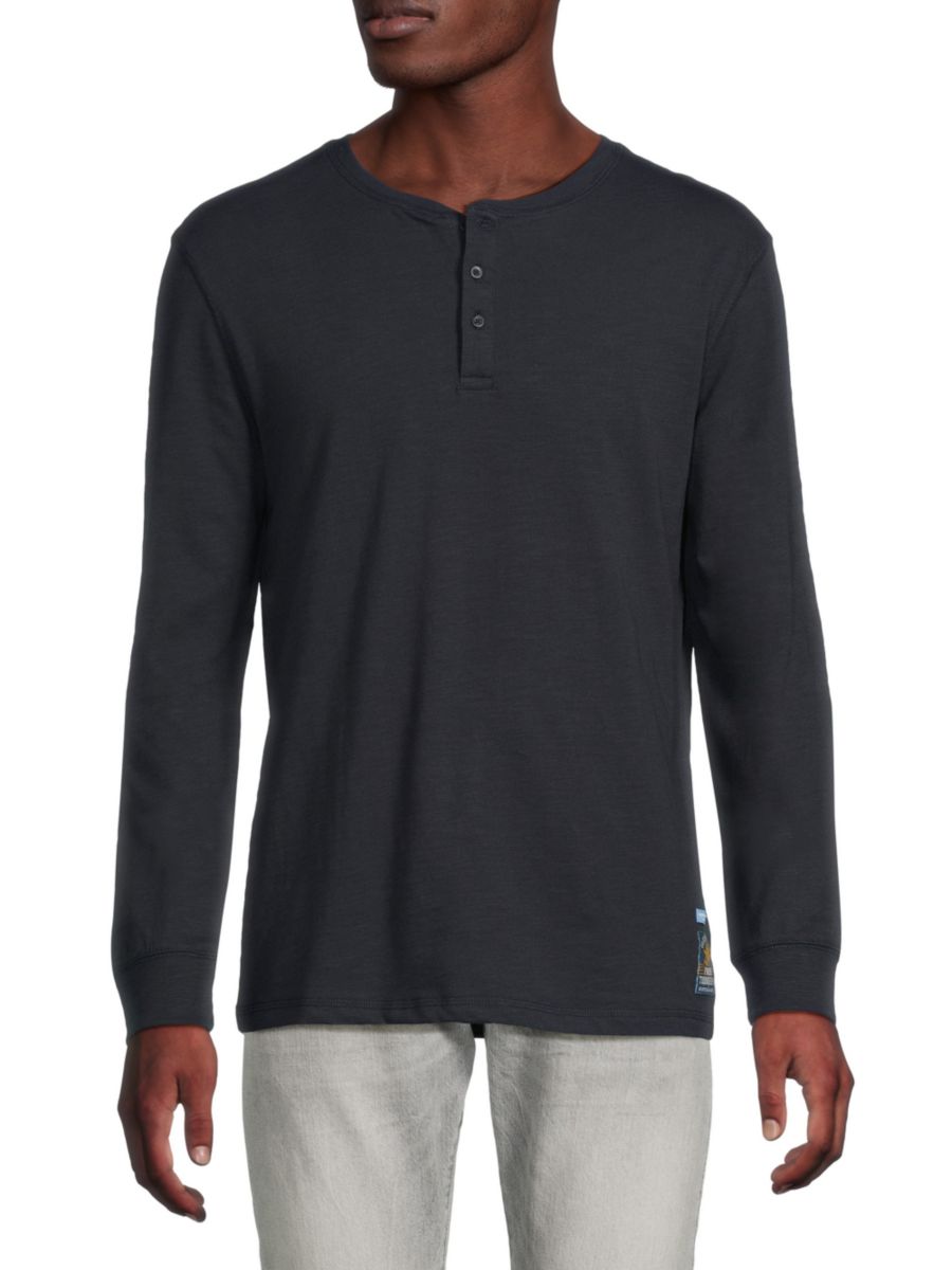 

Рубашка хенли из органического хлопка Scotch & Soda, темно-синий