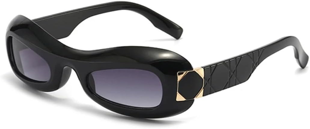 

Винтажные солнцезащитные очки «кошачий глаз» для женщин, модные градиентные очки с защитой от УФ-излучения UV400 для мужчин, овальные, цвет шампанского VVTWSSW, Black Gray Gradient