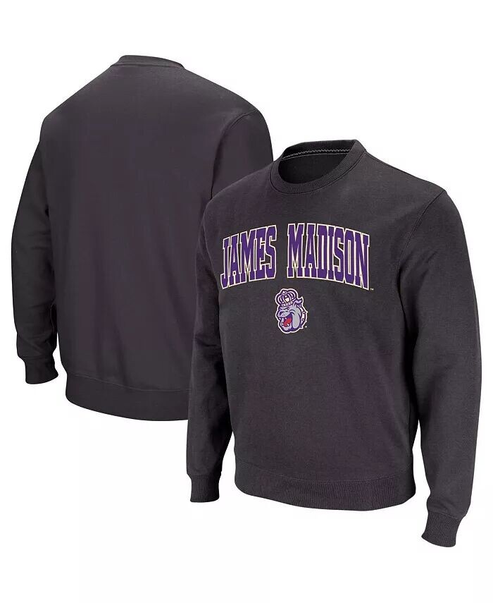 

Мужская толстовка James Madison Dukes Arch and Logo с круглым вырезом Colosseum, серый