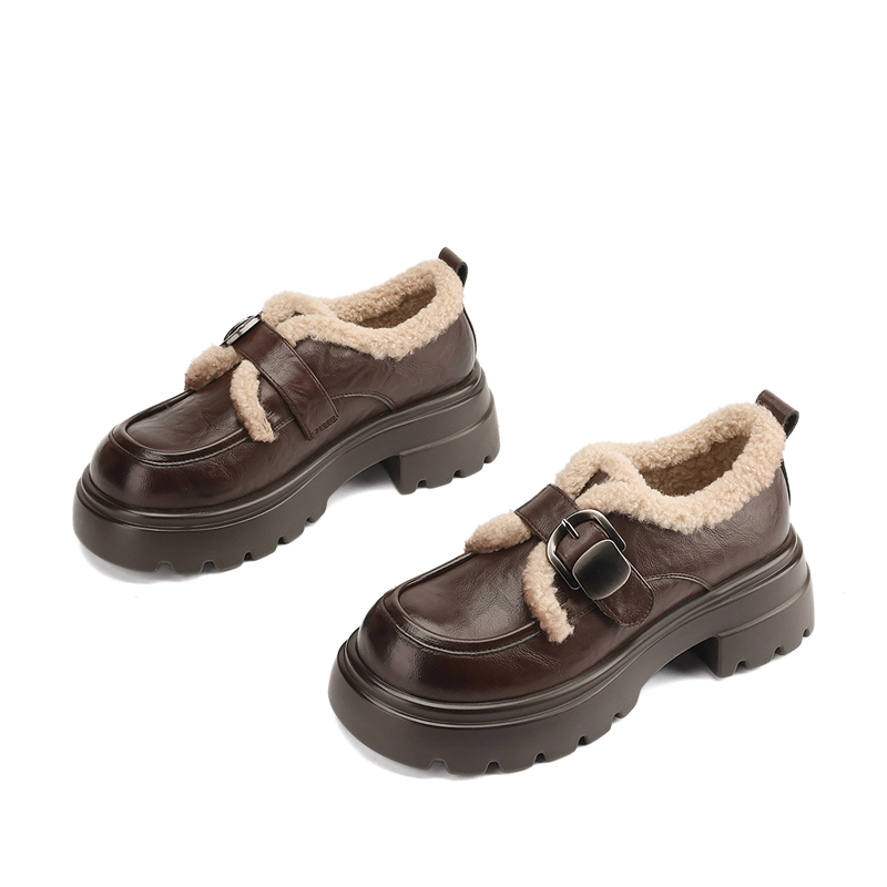 DAPHNE Женские лоферы черные бархат коричневый, цвет Velvet Brown — фото 3