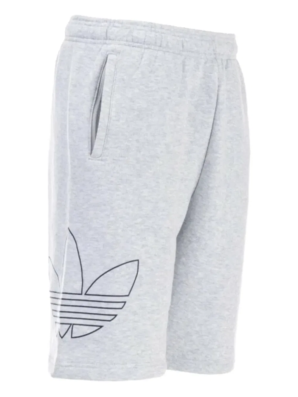 Контурные французские махровые шорты Adidas, серый — фото 2