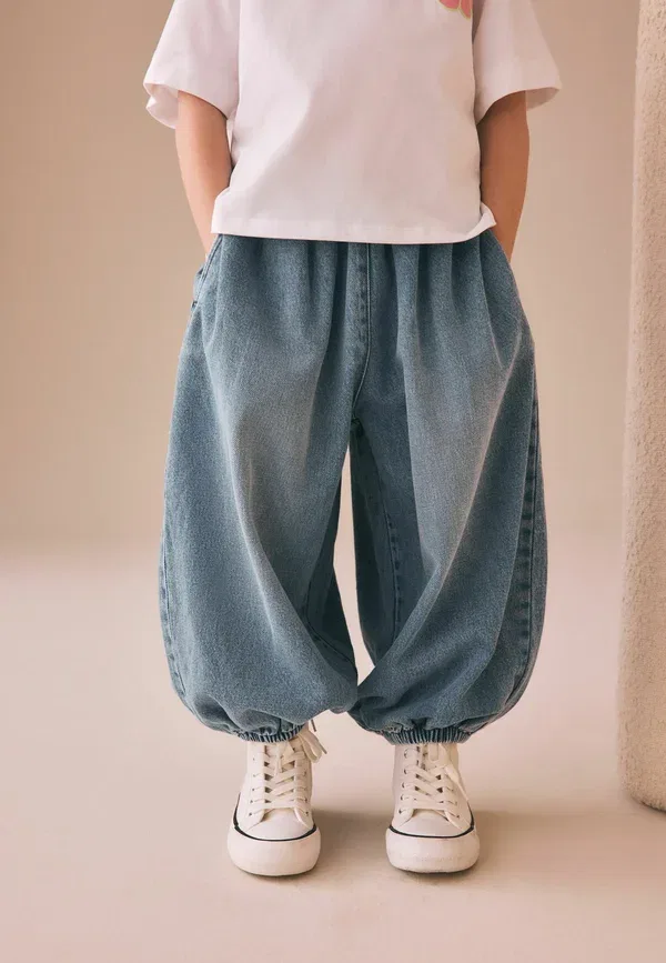 Джинсы Regular fit cuffed, Next, mid blue, средне-синий — фото 3