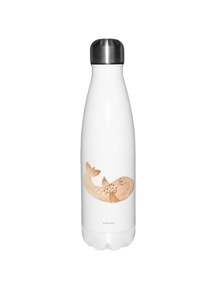 

Mr. & Mrs. Panda Бутылка Wasserflasche Pinguin Angler mit Spruch in Weiß