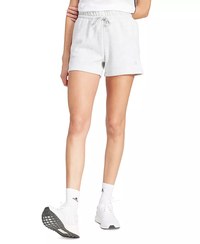 

Женские шорты Essentials Small Logo из махровой ткани adidas, серый
