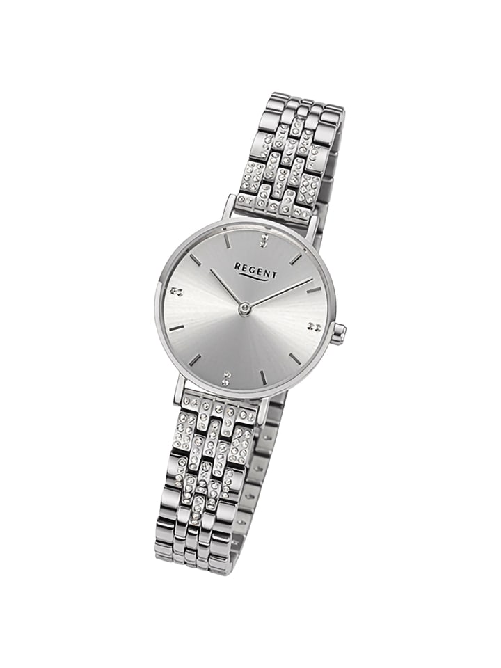 

Аналоговые наручные часы Regent, металлический браслет, серебристый цвет, малый размер (примерно 28 мм)