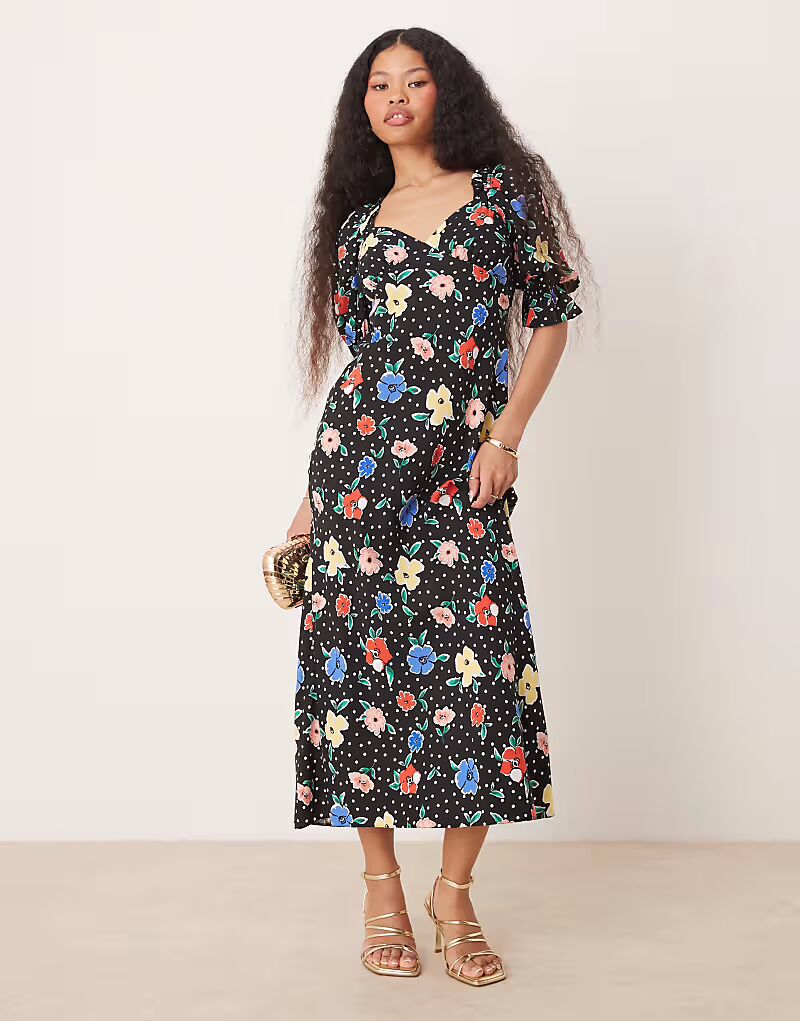 

Платье миди Miss Selfridge Petite с цветочным принтом