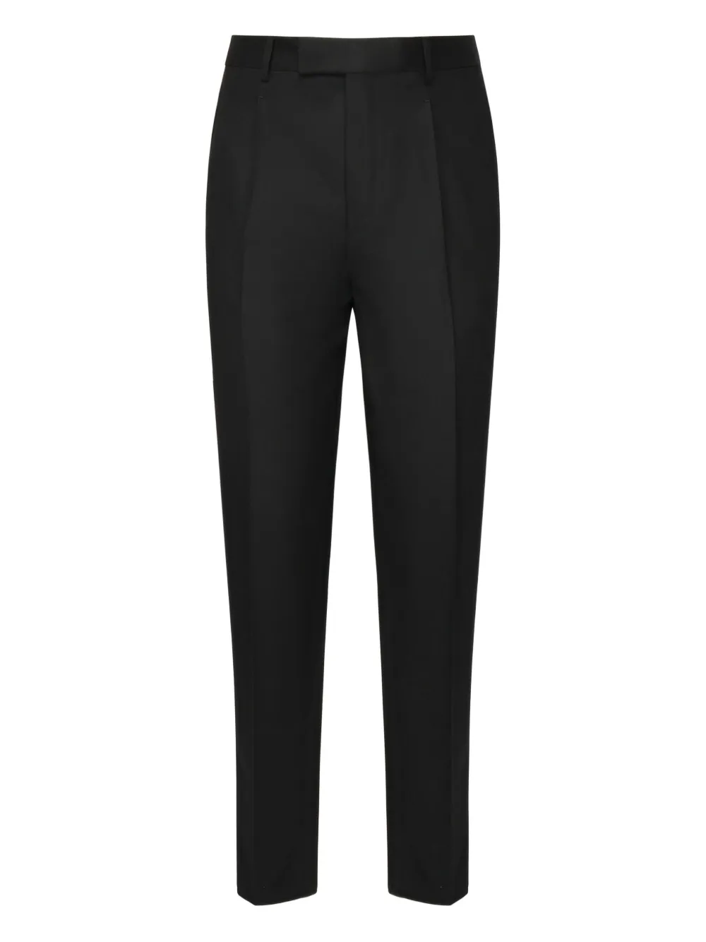 

Плиссированные шерстяные брюки Zegna, черный