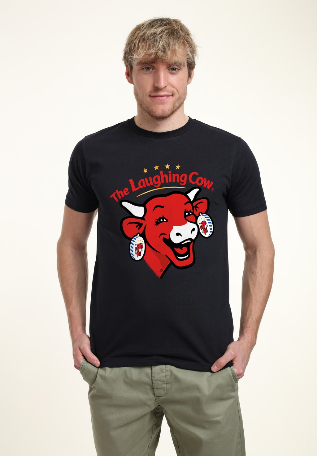 

Футболка с принтом THE LAUGHING COW CONTEMPORARY LOGO Henry Tiger, темно-синий