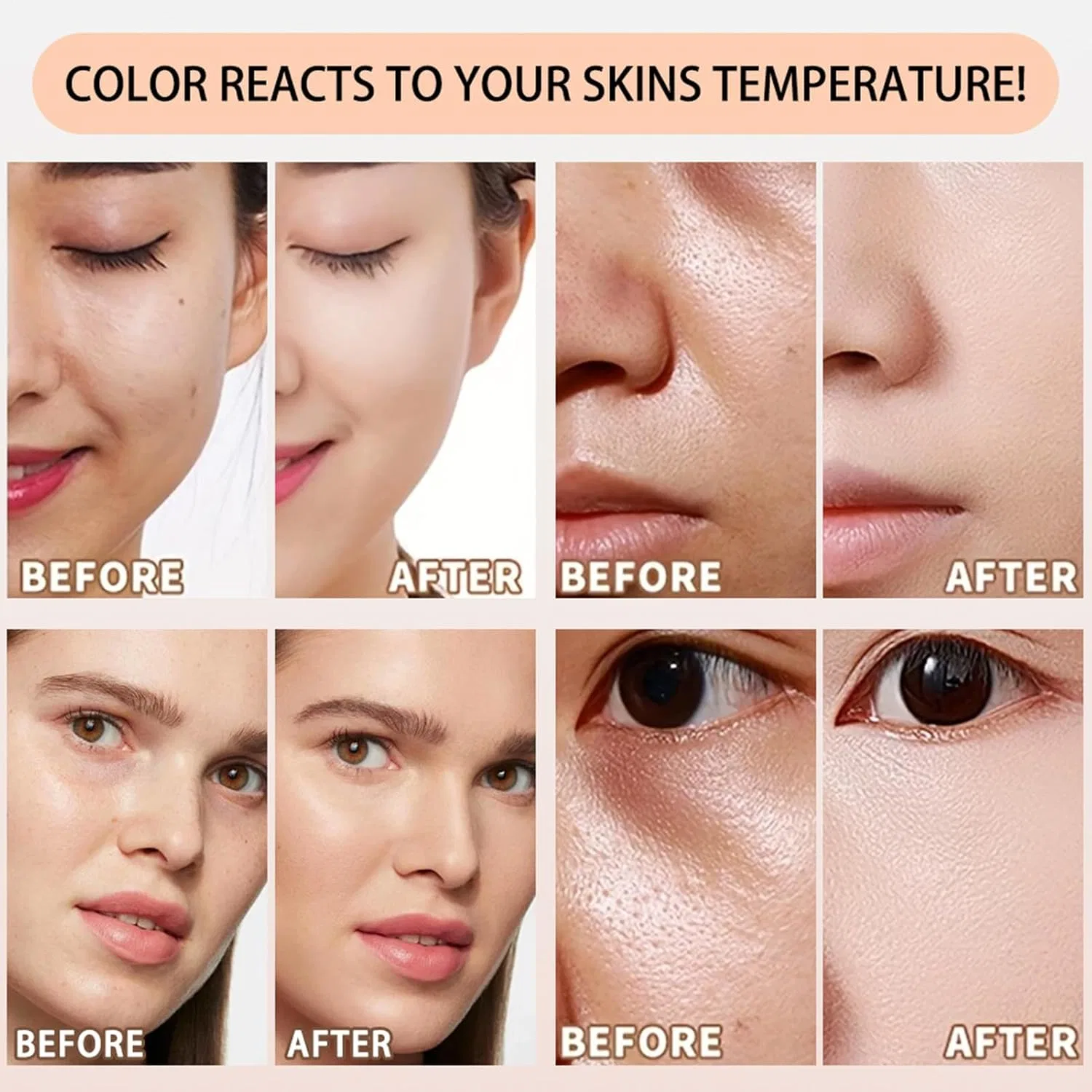 Тональное средство Color Change Foundation No Brand, 1 шт, L563# — фото 3