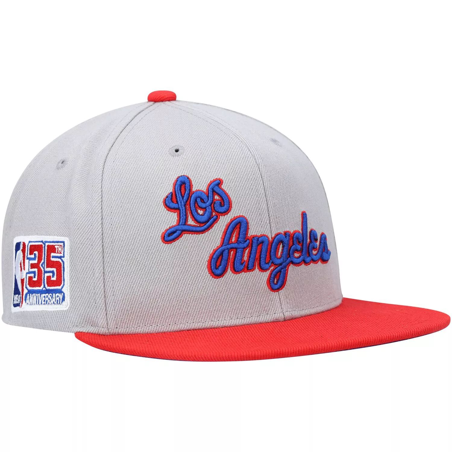 

Мужская серая кепка Mitchell & Ness Los Angeles Lakers Hardwood Classics Snapback к 35-летию