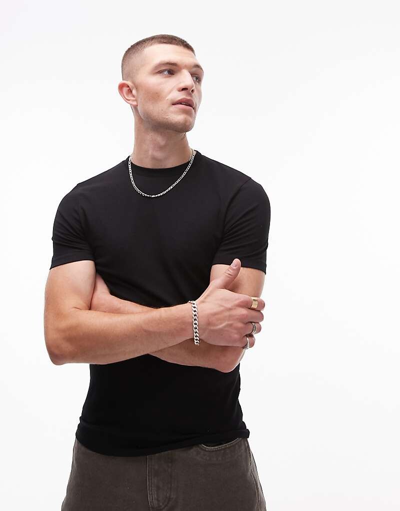 

Черная футболка Topman Muscle