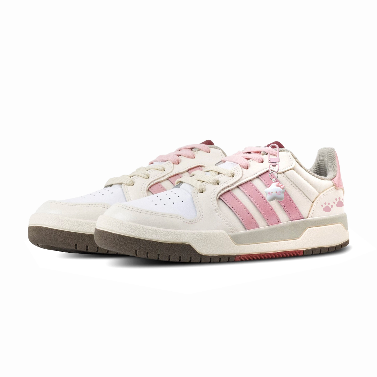 Adidas Neo Кроссовки для скейтбординга Entrap Powder Claw Adventure с противоскользящей и износостойкой подошвой, низкие, унисекс, белый и розовые — фото 4