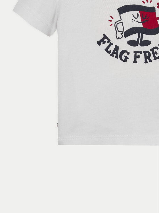 Футболка обычного кроя Graphic KN0KN01964 Tommy Hilfiger, белый — фото 3